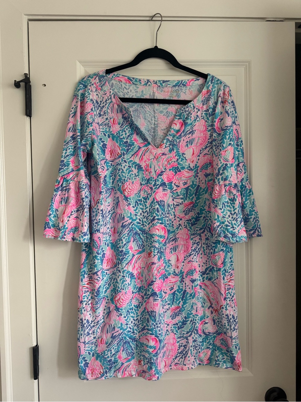 Lilly Pulitzer Pink & Aqua Floral Tunic